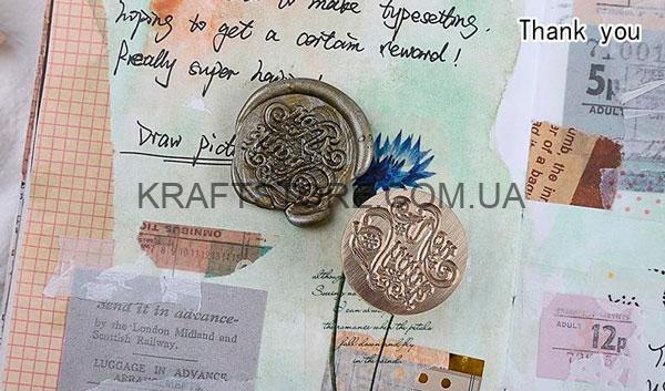 Сургучная печать Заглавная буква ретро, диаметр 25мм — изображение 3