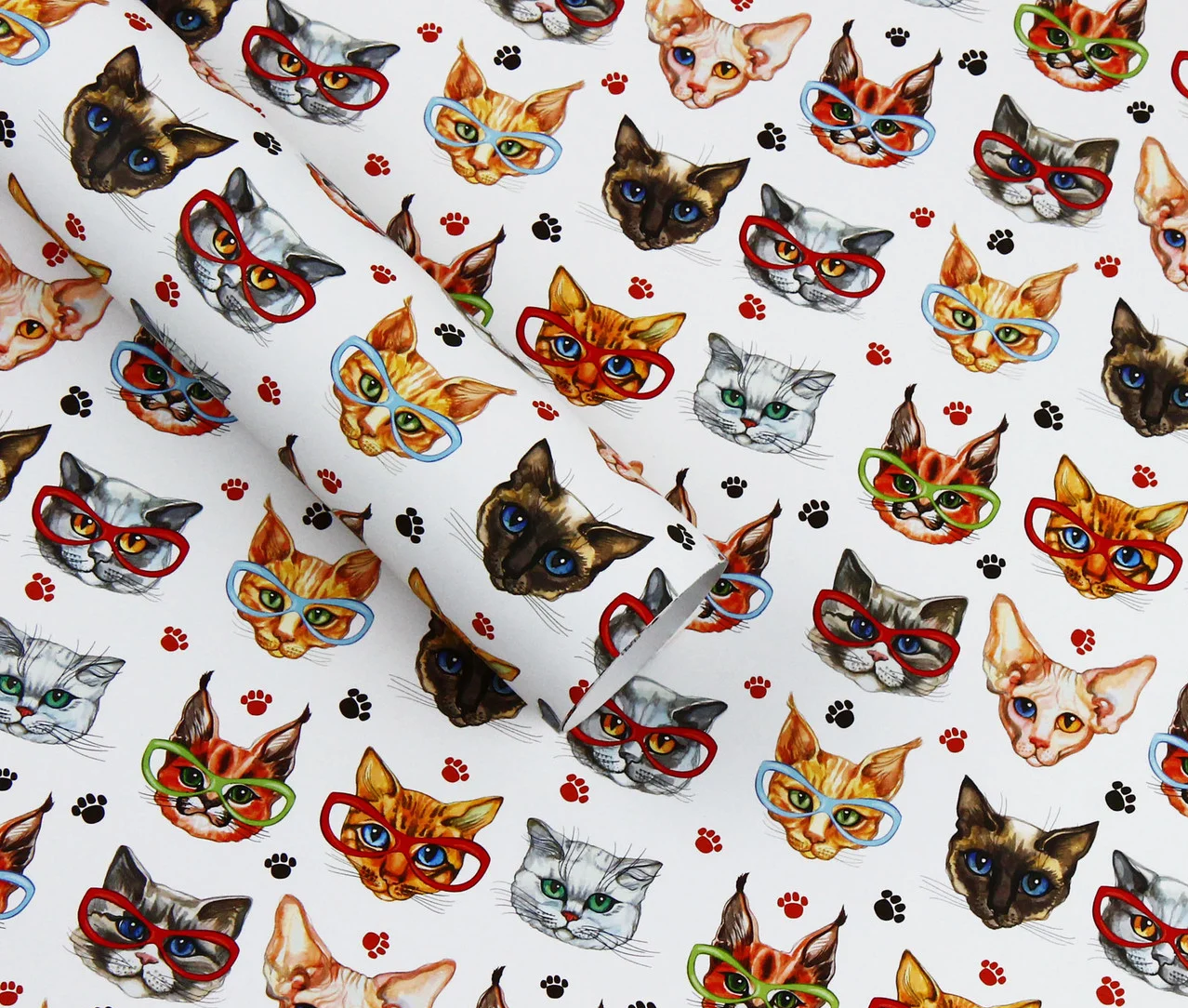 Подарочная бумага мелованная Котики, 68x99 см, Чехия