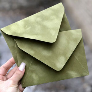 Конверт из бархата, С6, тундра