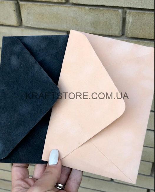 Конверт из бархата, С6, пудра