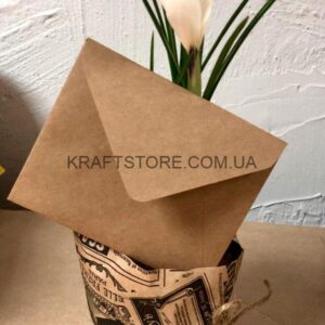 Конверт из дизайнеркского картона, С6, орех