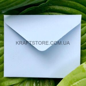 Конверт из крафт картона, мини, нежно-голубой