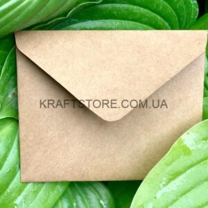 Конверт из крафт картона, мини, орех
