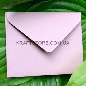 Конверт из крафт картона, мини, винтажная роза