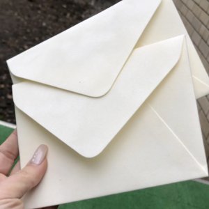 Конверт из бархата, С6, айвори