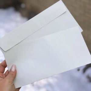 Конверт цветной, пастель. СКЛ, DL, 80г/м2 - серый пастель