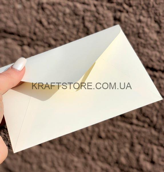Конверт из дизайнеркского картона, С5, айвори - Зображення 4