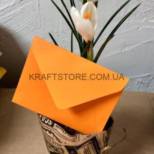 Конверт из дизайнеркского картона, С6. оранж