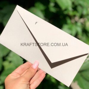 Конверт из дизайнеркского картона, DL, холодный камень