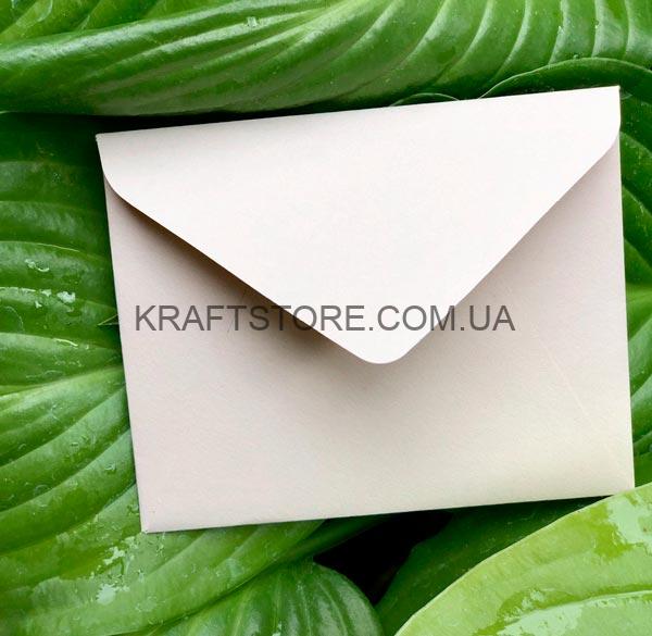 Конверт из крафт картона, мини, бисквит