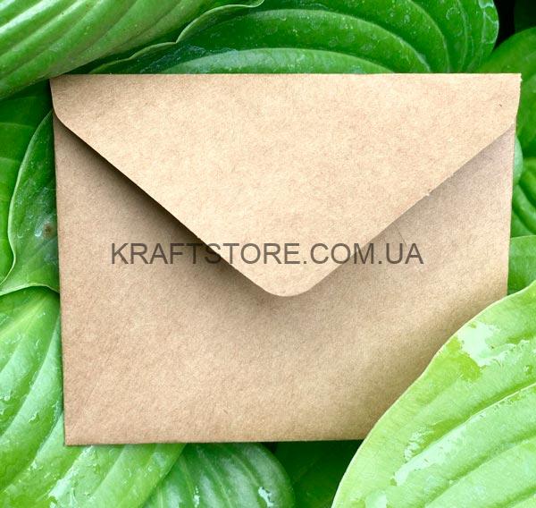 Конверт из крафт картона, мини, орех