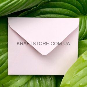 Конверт из крафт картона, мини, нежно розовый