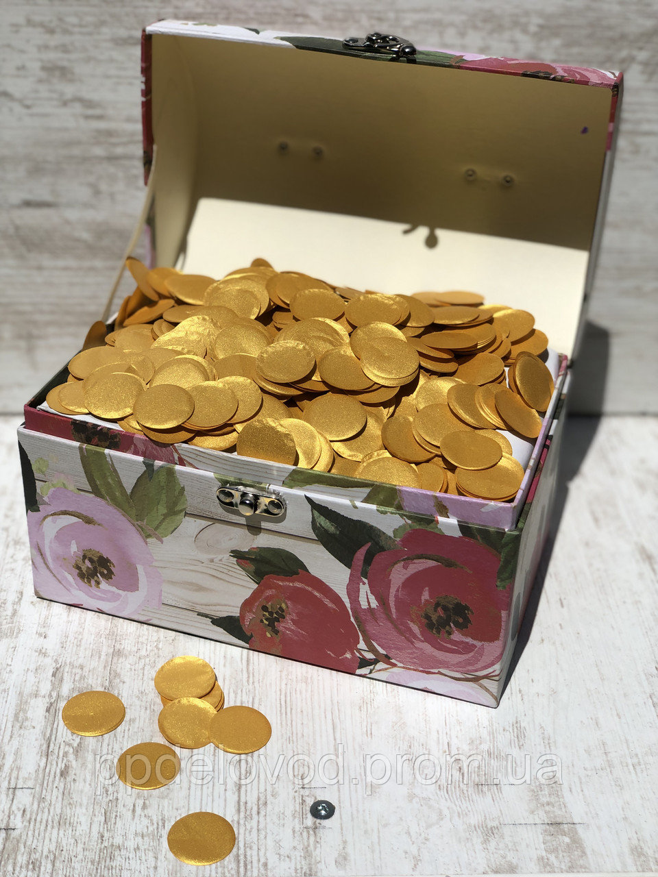 Конфетті, 50г, кружечки 25мм, щільні з шіммери