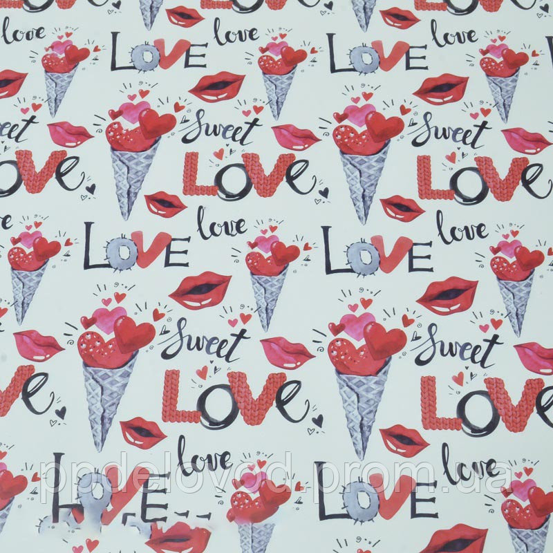 Подарочная бумага Sweet Love, 100х70 см