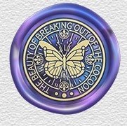 Сургучный оттиск "The beauty of breaking out of the cocoon" 30мм, цвет в ассортименте